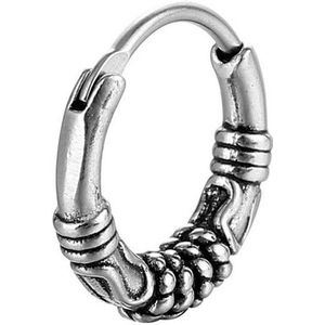 Plux Fashion Design Hoop Oorbel - Zilver - 10mm - Stainless Steel - Heren - Dames - Zilveren Oorbel - Hoops Earring - HipHop Oorbel - Sieraden Cadeau - Luxe Style - Duurzame Kwaliteit - Vaderdag Cadeau