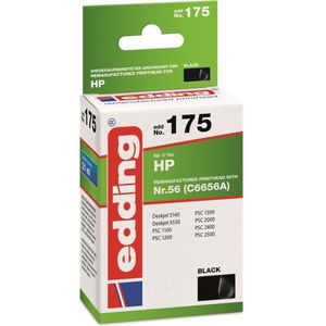 Edding Inktcartridge vervangt HP 56, C6656A Compatibel Zwart EDD-175 18-175