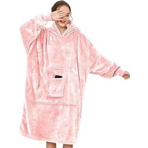 Hoodiedeken, Sherpa Extra Grote Fleecehoodie, / ochtendjas, Comfort Badjas voor dames en heren, wollig, Winter deken - Fleece dekentje - Hoodie Blanket