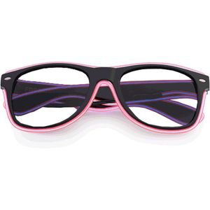 Freaky Glasses® - lichtgevende bril - LED brillen - Feestbril - Party - Festival - Rave - neon roze
