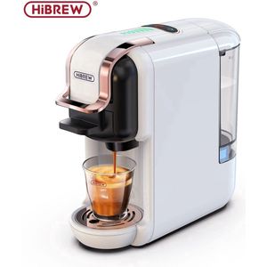 Multifunctioneel HiBrew 5-in-1 Koffiezetapparaat - Dolce Gusto, Nespresso, Espresso Pads, Gemalen Koffie, en Kcups - (Kleur : Wit)