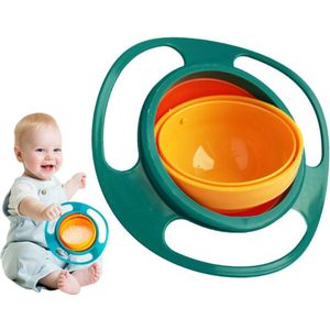 HMerch™ Anti knoei bakje - 360 graden - Baby Kom - Anti mors - Baby Servies - Eetbakje Kind - BLAUW