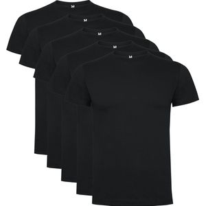 5 Pack Roly Dogo Premium Heren T-Shirt 100% katoen Ronde hals Donker Grijs Maat L