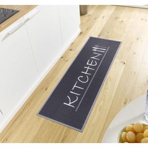 Keukenloper, keukenmotief, antislip, onderhoudsvriendelijk, vloerkleed voor keuken, hal, entree, eetkamer, 50 x 150 cm