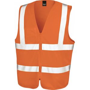 Gilet Unisex L/XL Result Mouwloos Fluorescent Orange 100% Polyester