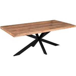 Zita Home spinpoot tafel 220x100cm 77cm hoog mango hout matrix poot