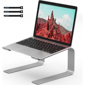 Ergonomische Laptopstandaard voor Bureau - Notebookstandaard Compatibel met 10-17.3 inch Laptops Zilver