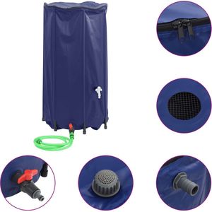 vidaXL Opvouwbare Watertank 250L Met Kraan - PVC