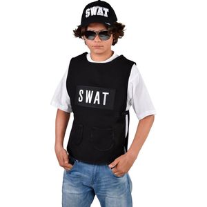 Magic Design Vest Swat Junior Polyester Zwart Maat 164