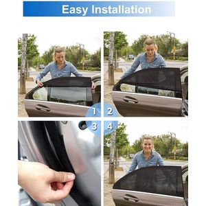 Zonnescherm Auto Baby - UV-Bescherming en Hittewerend - Veilig en Comfortabel Reizen - Eenvoudige Bevestiging op Zijruiten - Opvouwbaar en Draagbaar Design - Ideaal voor Bescherming van je Baby tegen Zonlicht