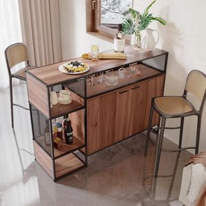 Gran Vida® - Bartafel - Industrieel Ontwerp - Stijlvol Opslagmeubel - 138 x 40 x 93