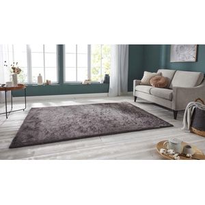 Handgetuft hoogpolig vloerkleed Supersoft - taupe 120x170 cm