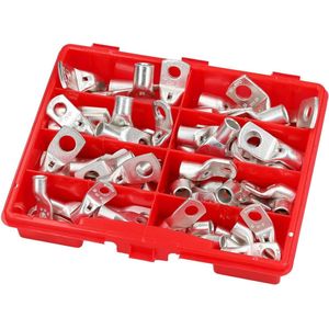 Assortimentsdoos buiskabelschoenenset ongeïsoleerd 25-50mm² 68 krimpverbinders I industriële kwaliteit