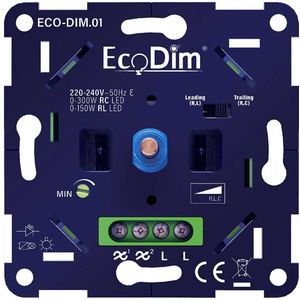 LED dimmer 0-300 Watt Fase aan- en afsnijding ECO-DIM.01