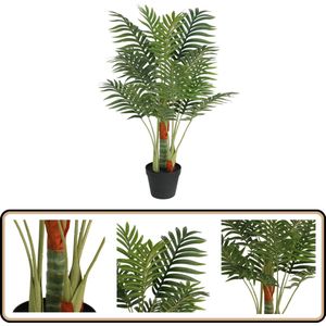 vidaXL Kunstpalmboom - 85 cm - Groen - 3 Stammen Kunstpalmboom - Palm - Planten Decoratie - Kamerdecoratie - Woondecoratie