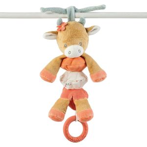 Nattou Koe Mila - Trillende Knuffel - 15 cm - Donker Warm Beige