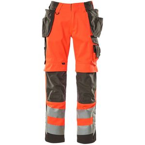 Mascot Safe Supreme Broek met spijkerzakken 15531-860 - hi-vis rood/donkerantraciet