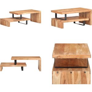 vidaXL 2-delige Salontafelset massief acaciahout - Salontafel - Salontafels - Koffie Tafel - Koffie Tafels