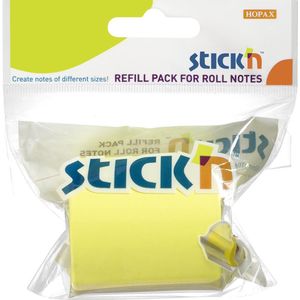Stick'n Roll note - 50mmx10m navulling, neon geel sticky notes