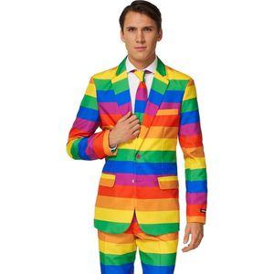 Suitmeister Rainbow - Mannen Kostuum - Gekleurd - Carnaval - Maat XL