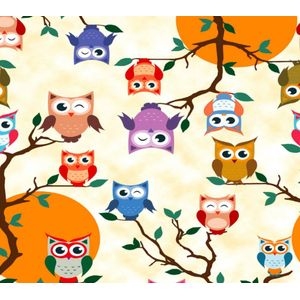 2LIF Owls Tafelzeil - PVC - 140 x 240 cm