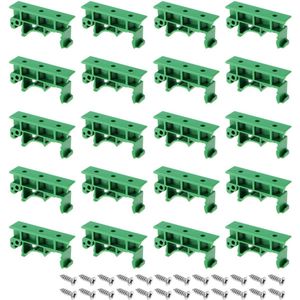 Rail Montage Adapter Circuit Board Montage Beugel Houder Carrier Clips - Stroomonderbreker Relais Elektrische Apparaten - Groen 35mm .