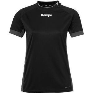 Kempa Prime Shirt Dames Zwart-Antraciet Maat M