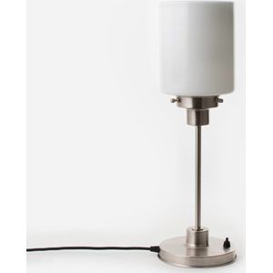 Art Deco Trade - Slanke Tafellamp Strakke Cilinder 20's Matnikkel