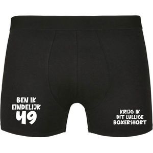 Ben ik eindelijk 49, krijg ik dit lullige boxershort Heren Boxershort - verjaardag - jarig - 49e verjaardag - feest - onderbroek - grappig