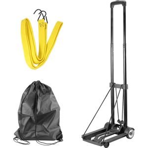 Opvouwbare Steekwagen voor Bagage - 25 kg Draagvermogen, Lichtgewicht en Compact - Perfect voor Reizen, Winkelen en Verhuizen