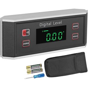Digitale Hellingmeter met V-Groef Magnetische Basis - Waterdichte Niveaudoos voor Accuraat Hoekmeten