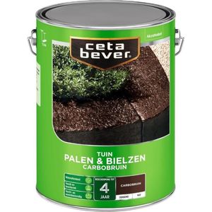 CetaBever Tuin Palen & Bielzen - Mat - Carbobruin - 5 liter