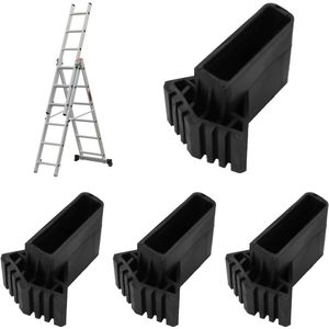 Set van 4 rubberen voetjes voor ladders - Universele ladder voetjes - Antislip ladder doppen voor slijtvaste duurzame ladder voetjes voor verlengladders en technische ladders