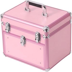 Guardian Beauty Professionele Nagel Beautycase – Nagellak Organizer & Opbergdoos voor Reizen & Salon (Roze)