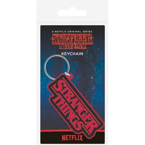 Sleutelhanger - Stranger Things: Logo - rubber - metalen ring