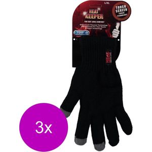 Heatkeeper Thermo Handschoen I-Touch Zwart - Handschoenen - 3 x L/Xl