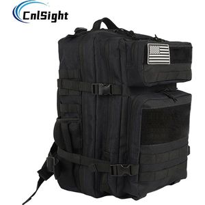 Waterdichte Militaire Rugzak - 45L -Militaire Tactische Backpack voor Heren - Grote Capaciteit 900D Waterdicht Oxford Stof - Hoge Dichtheid Meerdere Zakken - voor Wandelen Kamperen, Bergbeklimmen, Jagen, Buiten Fietsen(Kleur: Black)