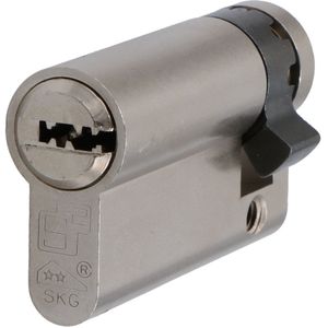 S2 veiligheidscilinder F6 70/10 SKG 2, halve profielcilinder (set van 2 stuks, gelijksluitend)