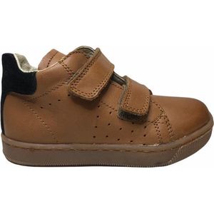 Falcotto velcro effen lederen sneakers adam cognac zwart mt 21