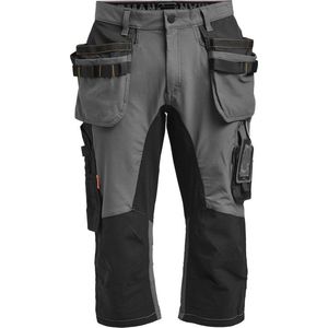 Jobman 2195 Stretch Long Shorts HP 65219518 - Donkergrijs/Zwart - D088