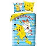 Pokémon Dekbedovertrek, High Five - Eenpersoons - 140 x 200 cm - Katoen