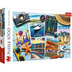 Trefl - Puzzles - ""1000"" - Holiday Postcards