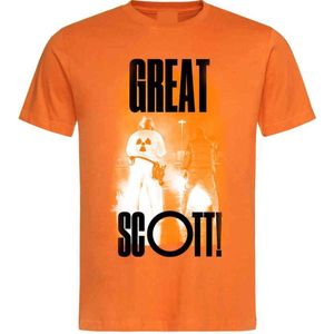 Back To The Future - Great Heren T-shirt - L - Oranje