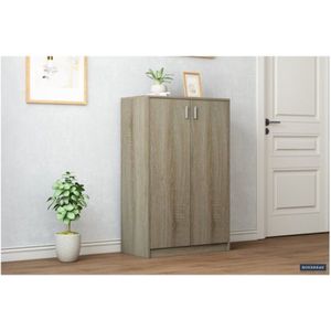 Commode 'Space' 2 deuren Sonoma, , Spaanderplaat, ABS boorden en decor