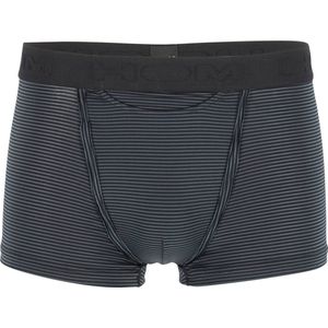 HOM - Simon Boxer Briefs HO1 (1-pack) - Heren Boxer met horizontale gulp - Zwart/Anthracite gestreept - Maat XL