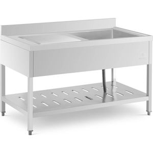 Royal Catering Spoelbak - 1 Wastafel - Royal Catering - roestvrij staal - 140 x 70 cm