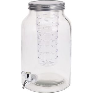 4goodz Glazen Limonadedispenser met kraan en Infuser - 4 liter