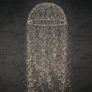 Luca Lighting Kroonluchter Kwal met Klassiek Witte LED Verlichting - H150 x Ø45 cm - Zilver