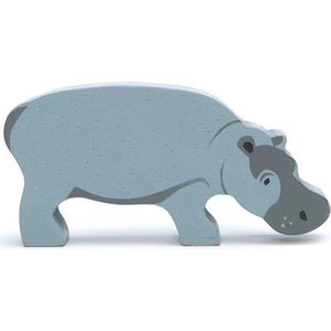 Tender Leaf Toys Safaridier Nijlpaard Junior 9,5 Cm Hout Blauw