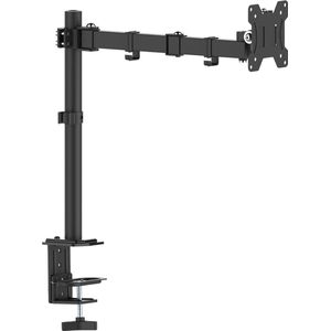 Verstelbare Beugel en Arm voor PC-monitor 13-32 inch, max. 8 kg - Hoogte Verstelbaar - Draaibaar en Kantelbaar - VESA 75/100 - Zwart